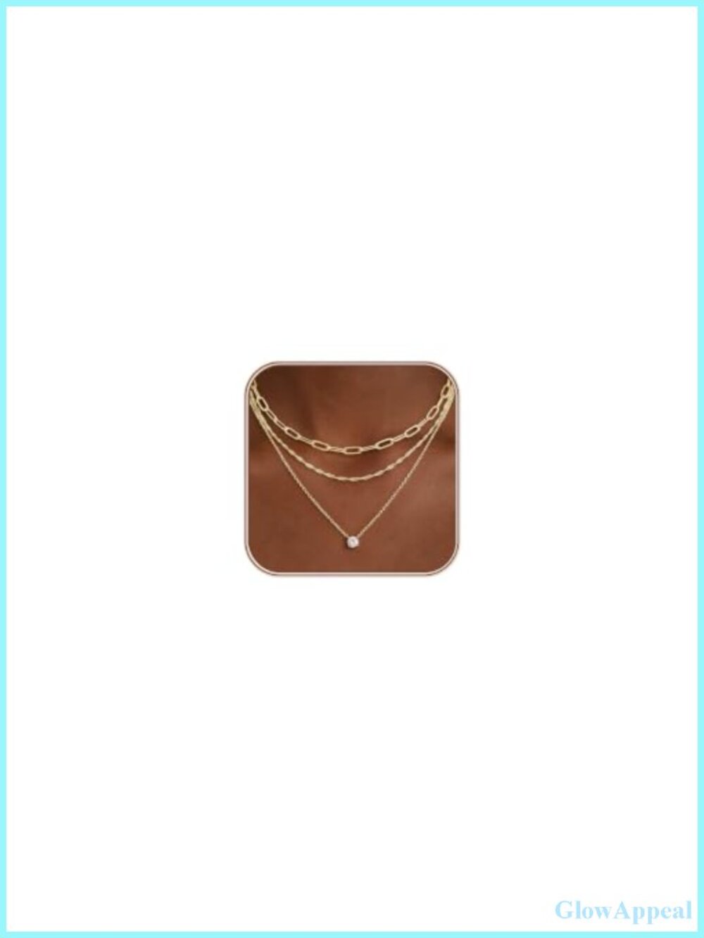 FUNEIA 3-Piece Layered Necklace Set 14K Gold Filled Copper Stackable Chains